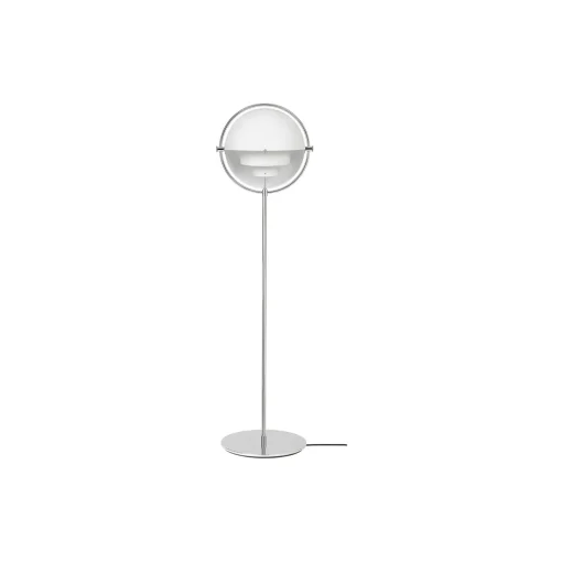 Multi-Lite Floor Lamp, white semi matt/chrome
