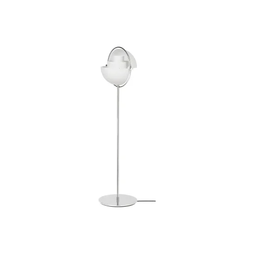 Multi-Lite Floor Lamp, white semi matt/chrome