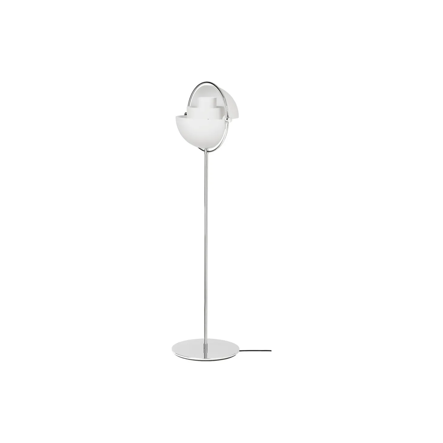 Multi-Lite Floor Lamp, white semi matt/chrome