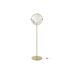 Multi-Lite Floor Lamp, white semi matt/brass