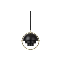 Multi-Lite Pendant, black semi matt/brass