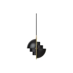 Multi-Lite Pendant, black semi matt/brass