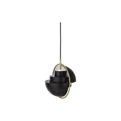 Multi-Lite Pendant, black semi matt/brass