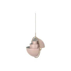 Multi-Lite Pendant, rose dust semi matt/brass