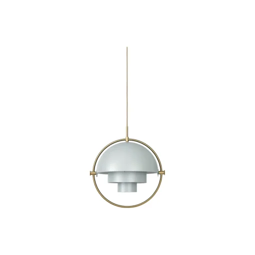 Multi-Lite Pendant, sea grey semi matt/brass
