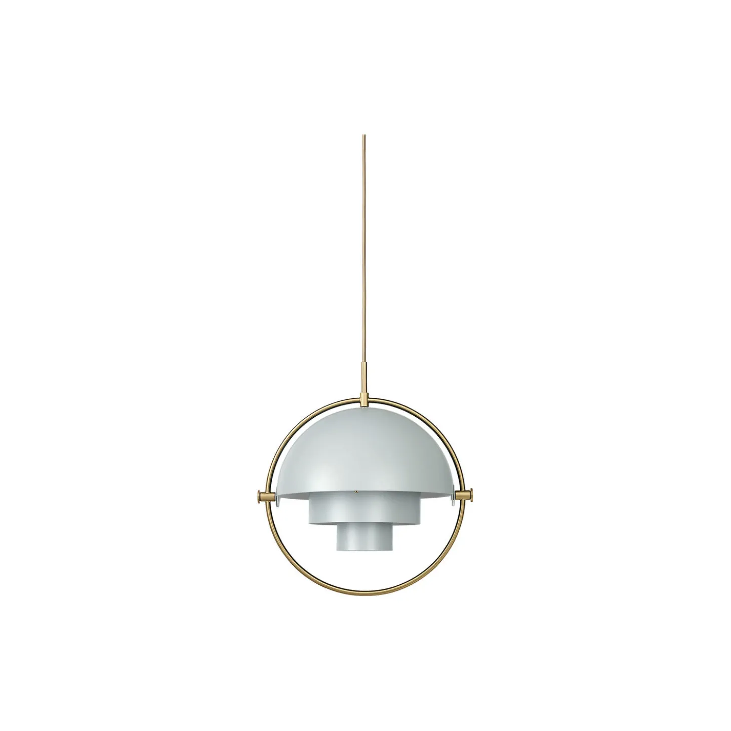 Multi-Lite Pendant, sea grey semi matt/brass