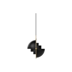 Multi-Lite Pendant, soft black semi matt/brass