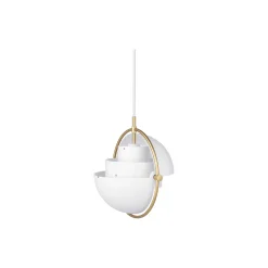 Multi-Lite Pendant, white semi matt/brass