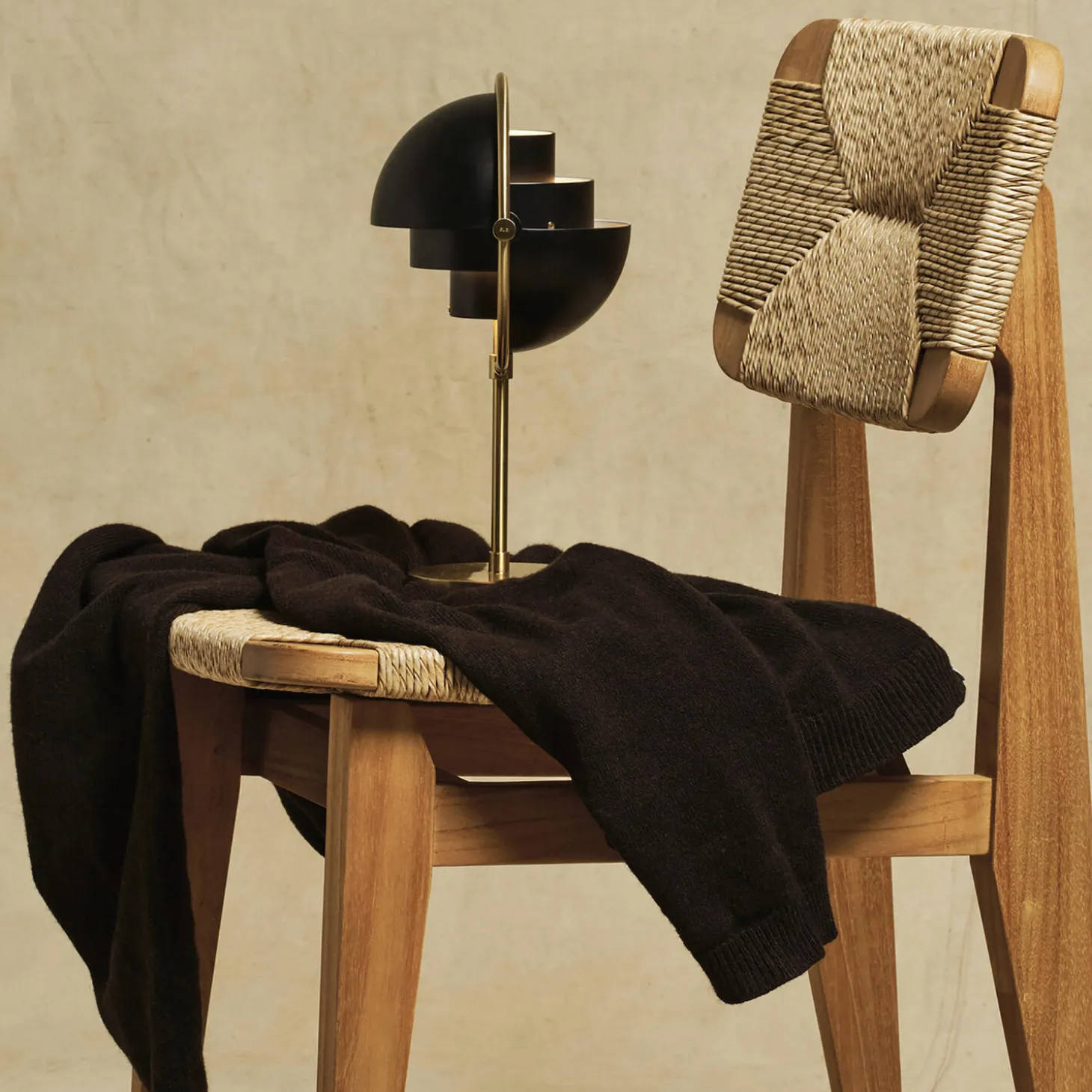 Multi-Lite Portable Lamp, black semi matt/brass