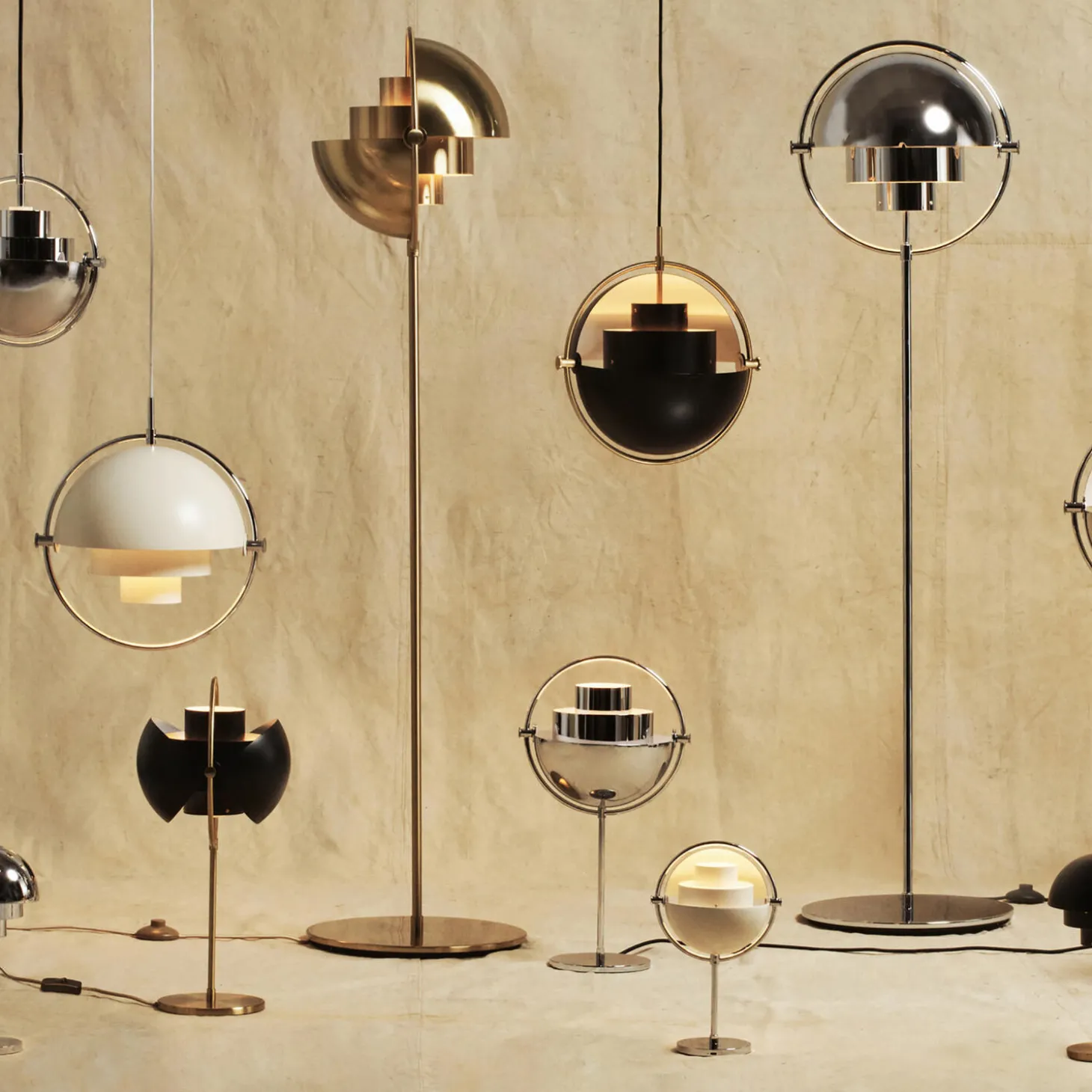 Multi-Lite Portable Lamp, chrome