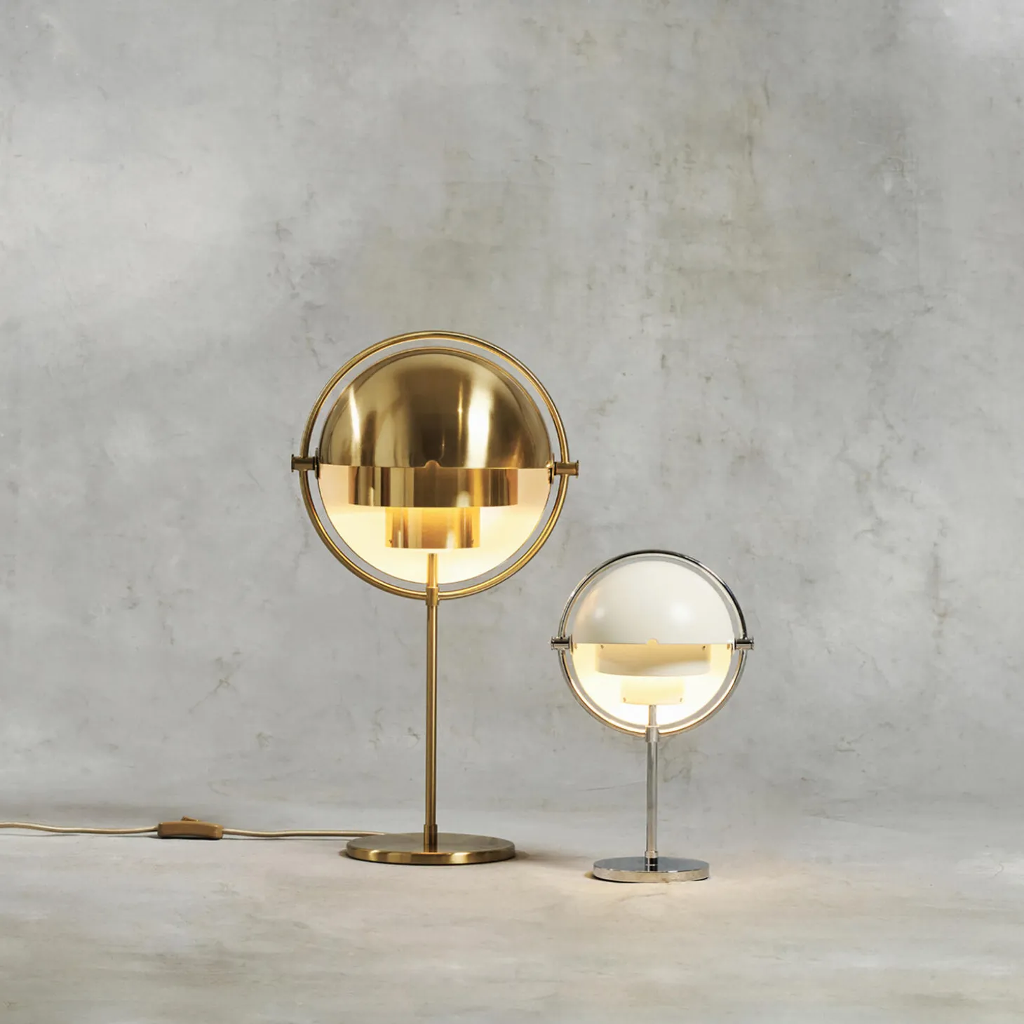 Multi-Lite Portable Lamp, white semi matt/chrome