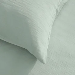 Muslin sengesæt, reseda grøn