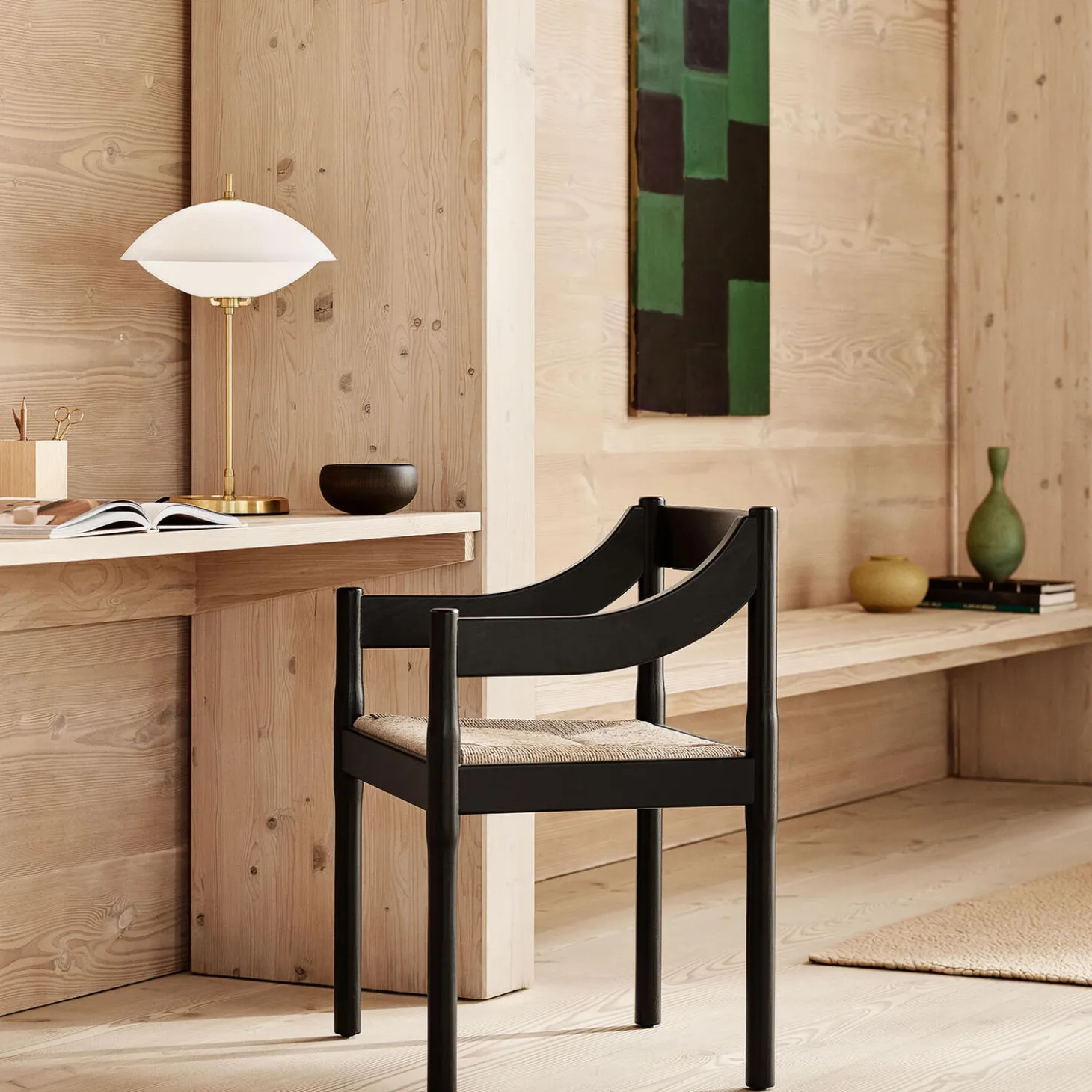 MUSLING™ bordlampe, opal/brass