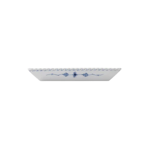 Musselmalet Helblonde stor firkantet fad 21 cm