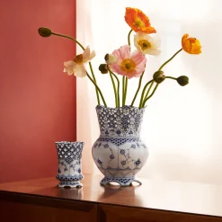 Musselmalet Helblonde vase 22 cm