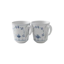 Musselmalet Riflet krus 38 cl, 2 stk.
