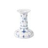 Musselmalet Riflet lysestage 11,5 cm