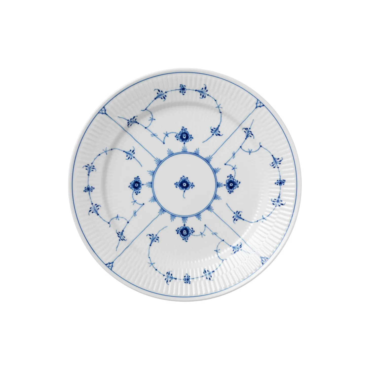 Musselmalet Riflet tallerken Ø 27 cm