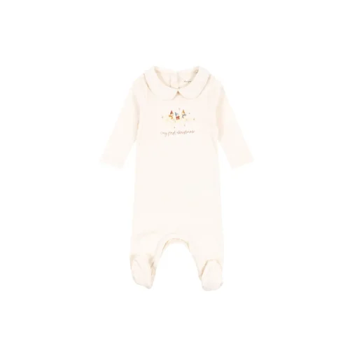 My First Christmas Onesie, antique white