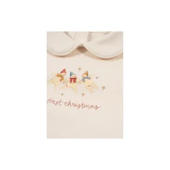 My First Christmas Onesie, antique white