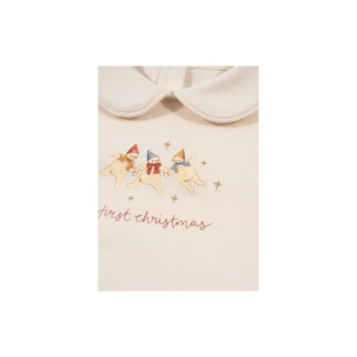 My First Christmas Onesie, antique white