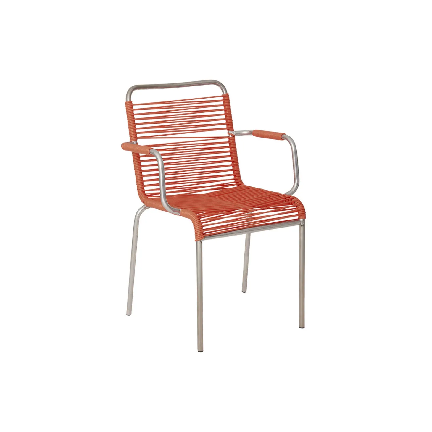Mya Outdoor Chair with Armrests, orange