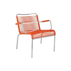 Mya Outdoor Lounge Chair with Armrests, orange