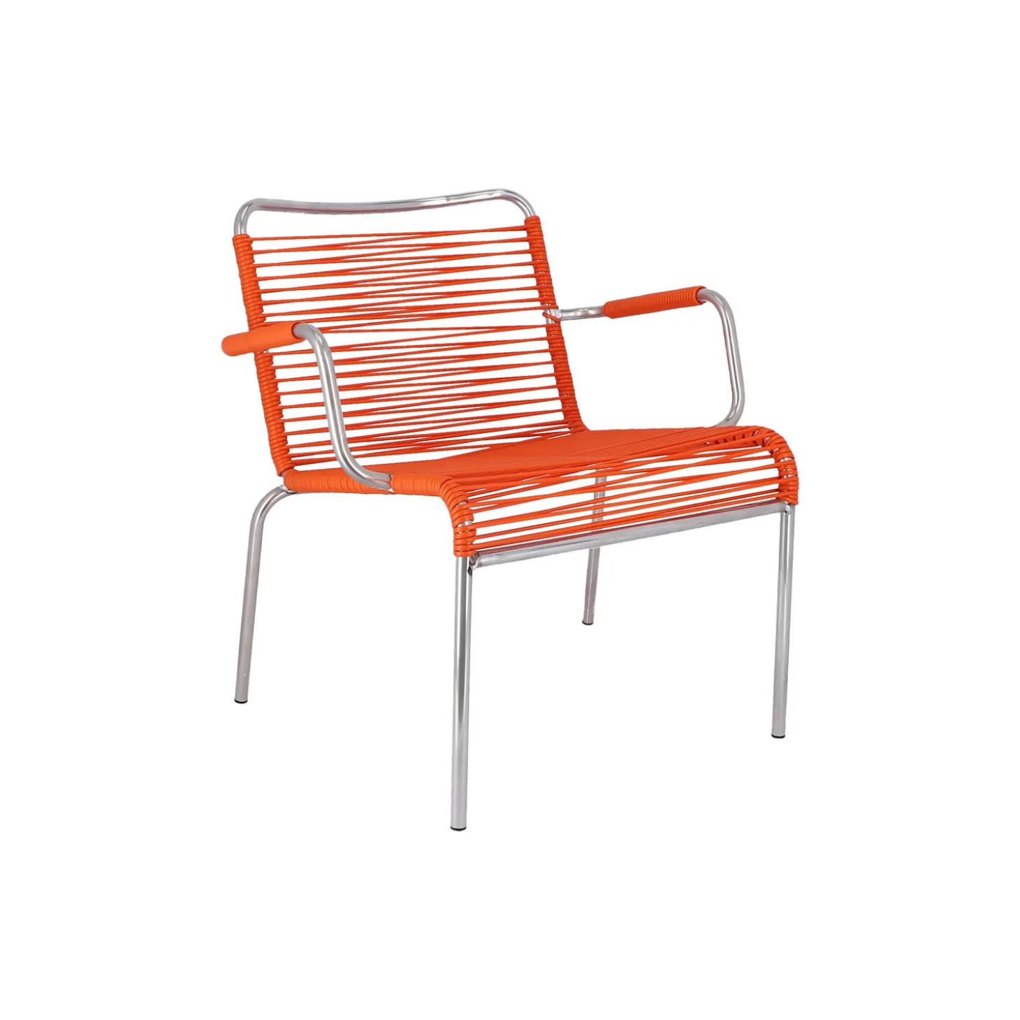 Mya Outdoor Lounge Chair with Armrests, orange