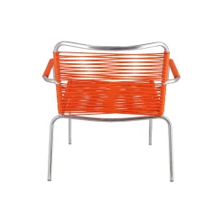 Mya Outdoor Lounge Chair with Armrests, orange
