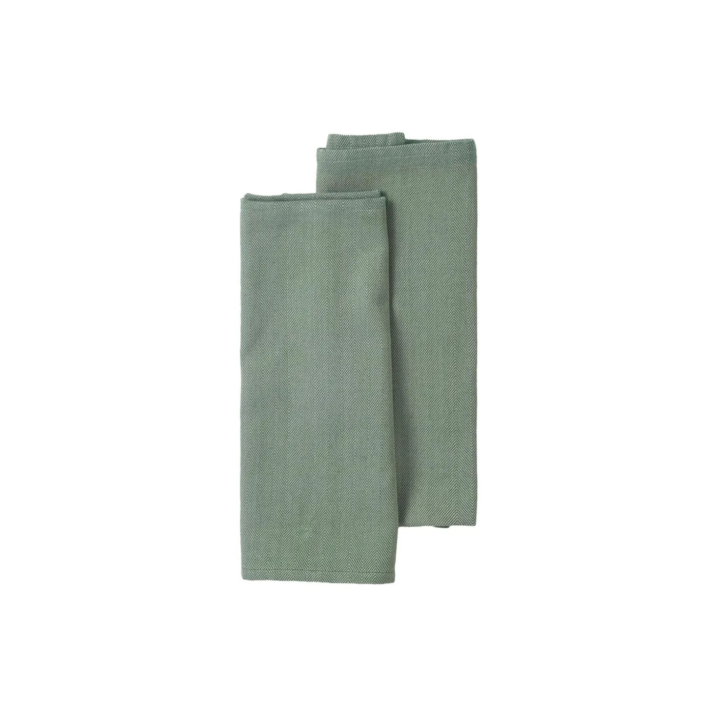Napkin Herringbone twill 2 stk., green