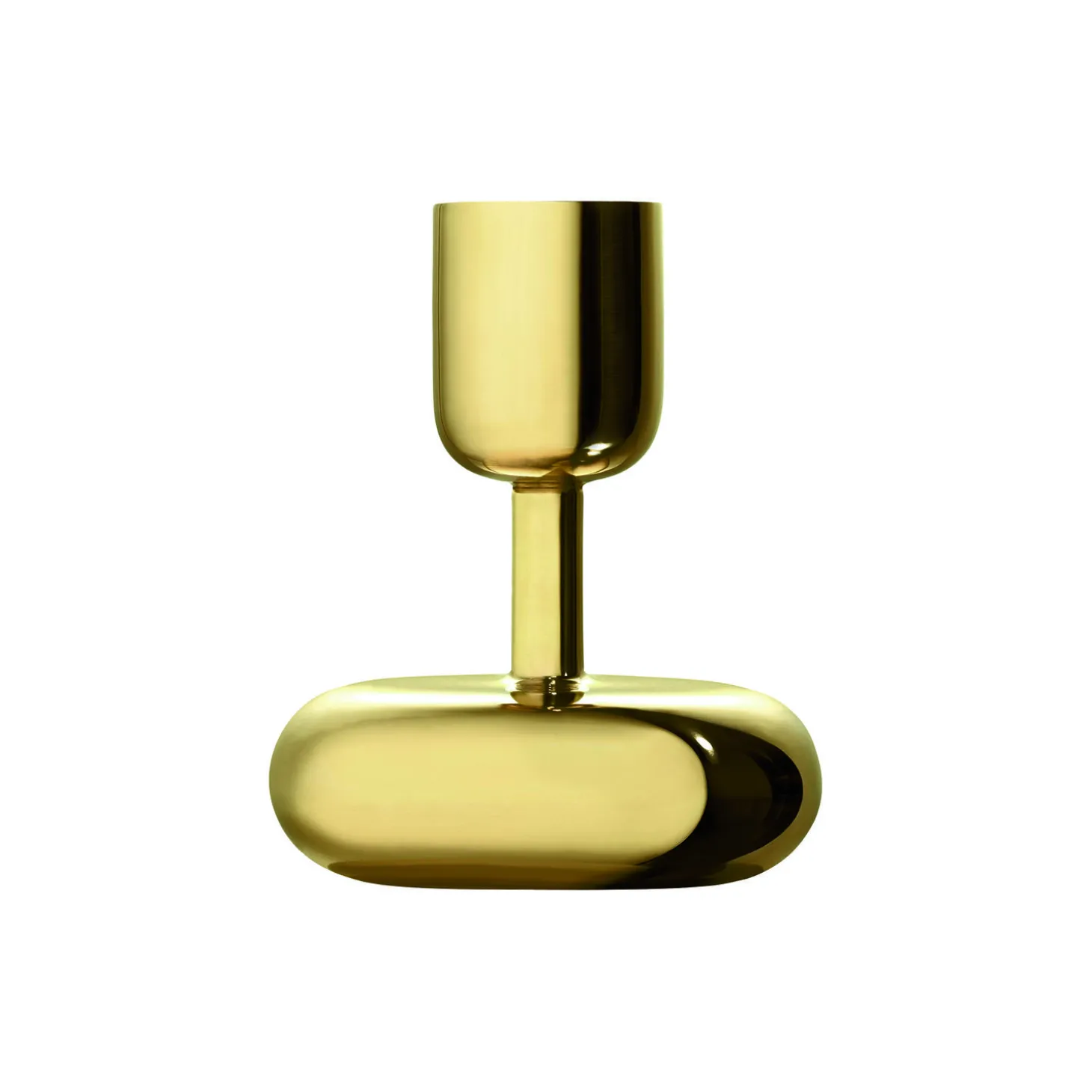 Nappula lysestage, messing