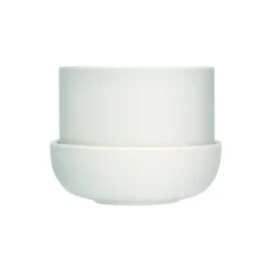 Nappula urtepotte med underskål lille, hvid