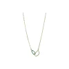 Necklace Organic Double Circle, grass green