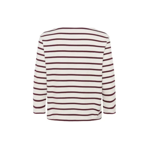 NelaPW T-shirt, tawny port stripe