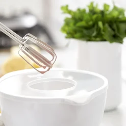 NEW Margrethe røreskål m. piskelåg, hvid