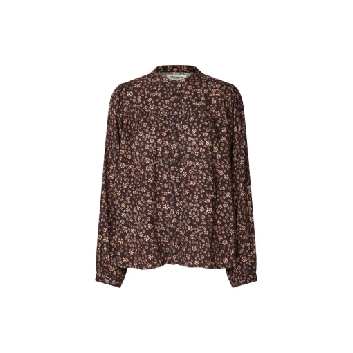 NickyLL Shirt LS, dark mokka