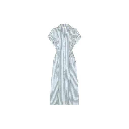 Nikkomd dress, white blue stripe
