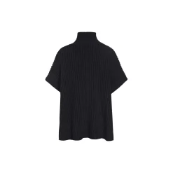 Nitto højhalset bluse, black