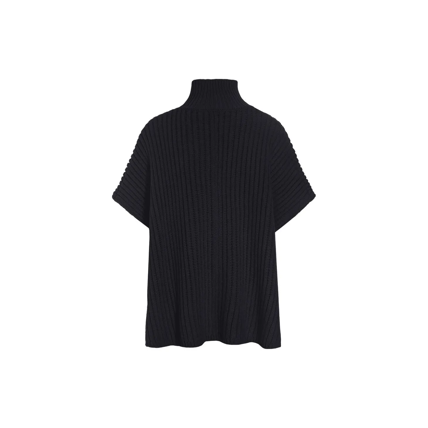 Nitto højhalset bluse, black