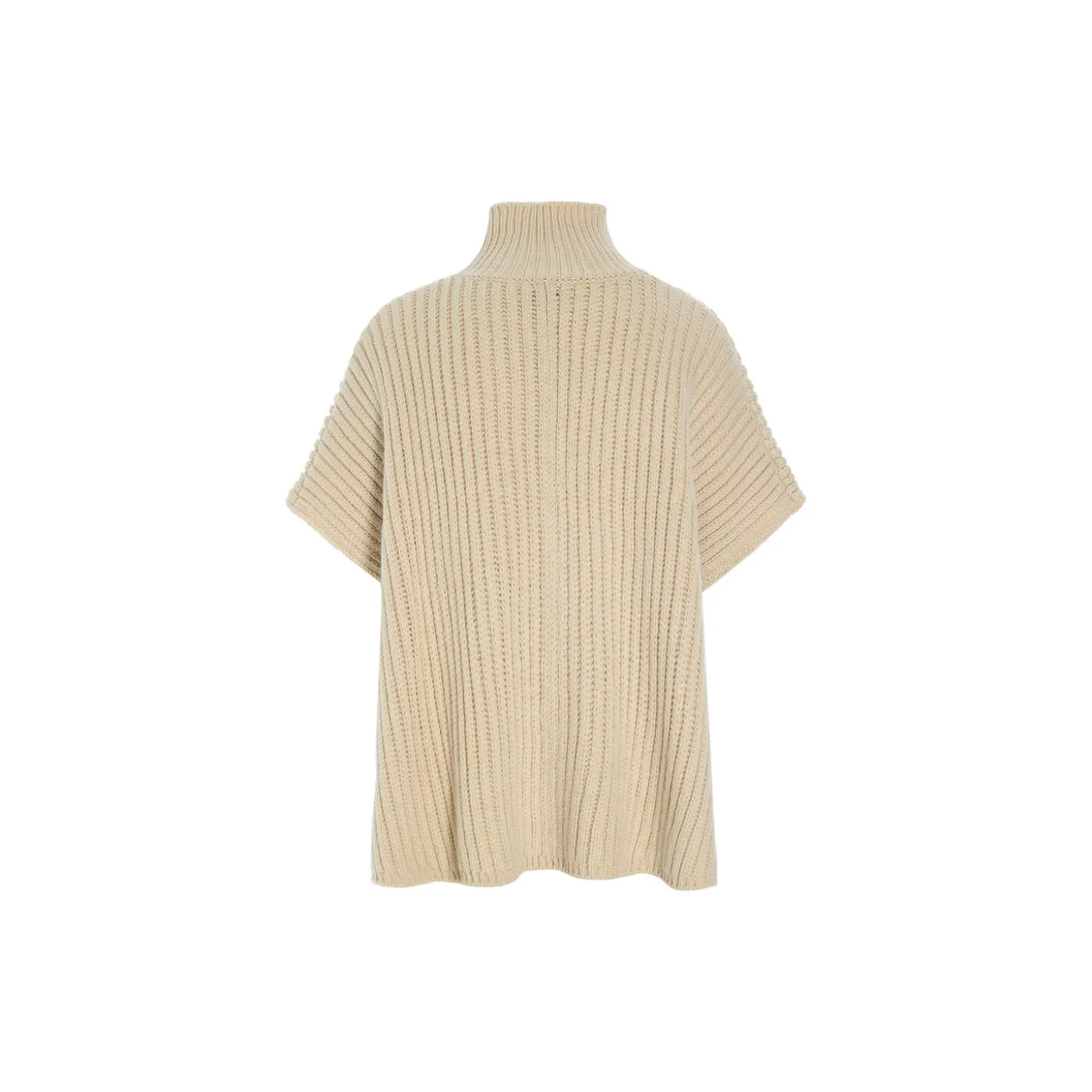 Nitto højhalset bluse, ivory