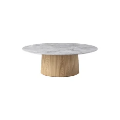 Niveau sofabord Ø 110 cm, Tundra Grey/oiled ash