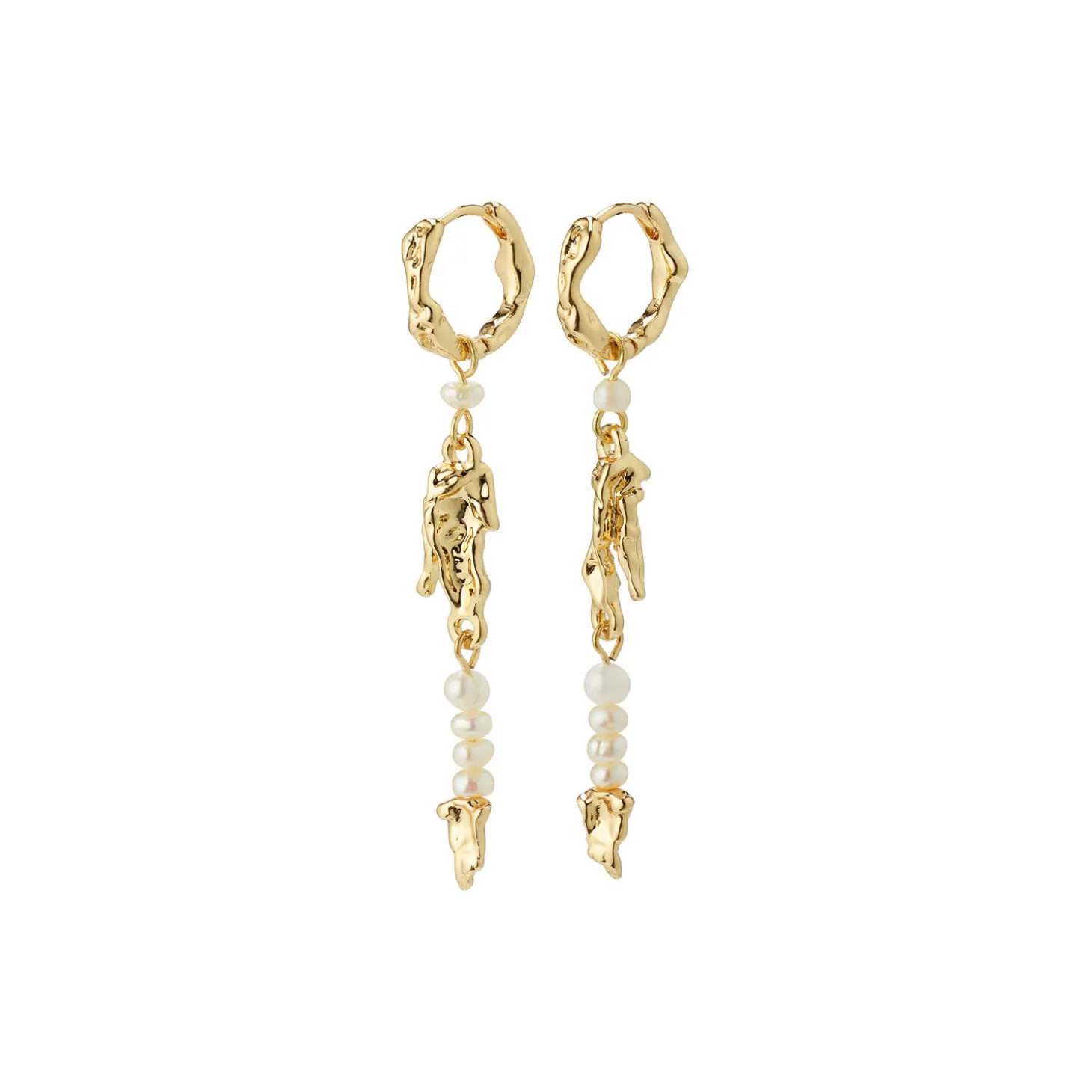 NIYA Freshwater Pearl Øreringe, gold plated