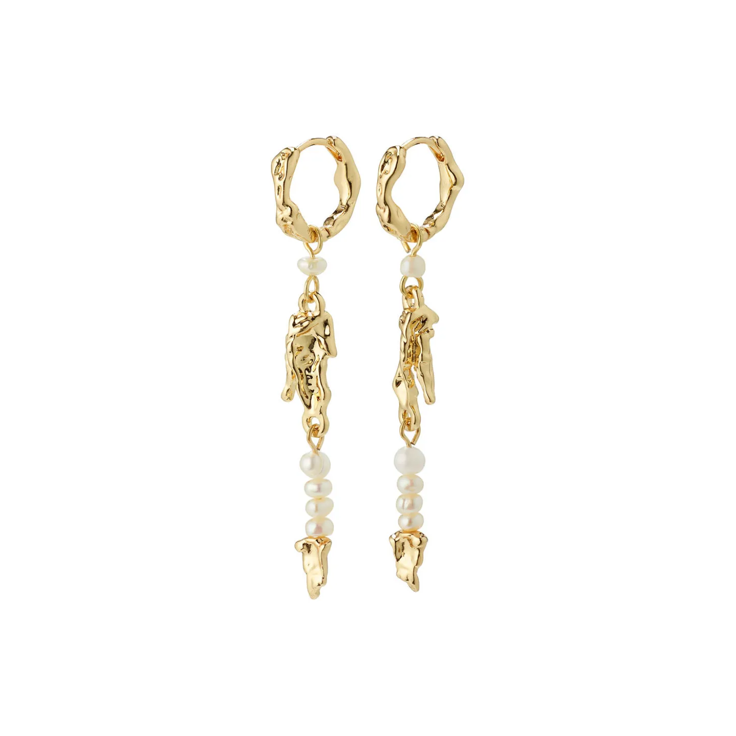 NIYA Freshwater Pearl Øreringe, gold plated