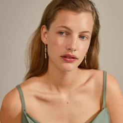 NIYA Freshwater Pearl Øreringe, gold plated