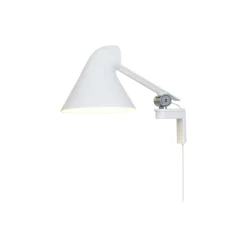 NJP kort væglampe, hvid