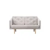 No. 1 2002 2 pers. sofa, beige/sæbebehandlet eg