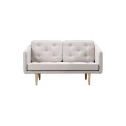 No. 1 2002 2 pers. sofa, beige/sæbebehandlet eg