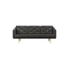 No. 1 2003 3 pers. sofa, dark grey/lakeret eg