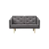 No. 1 2002 2 pers. sofa, grey/sæbebehandlet eg