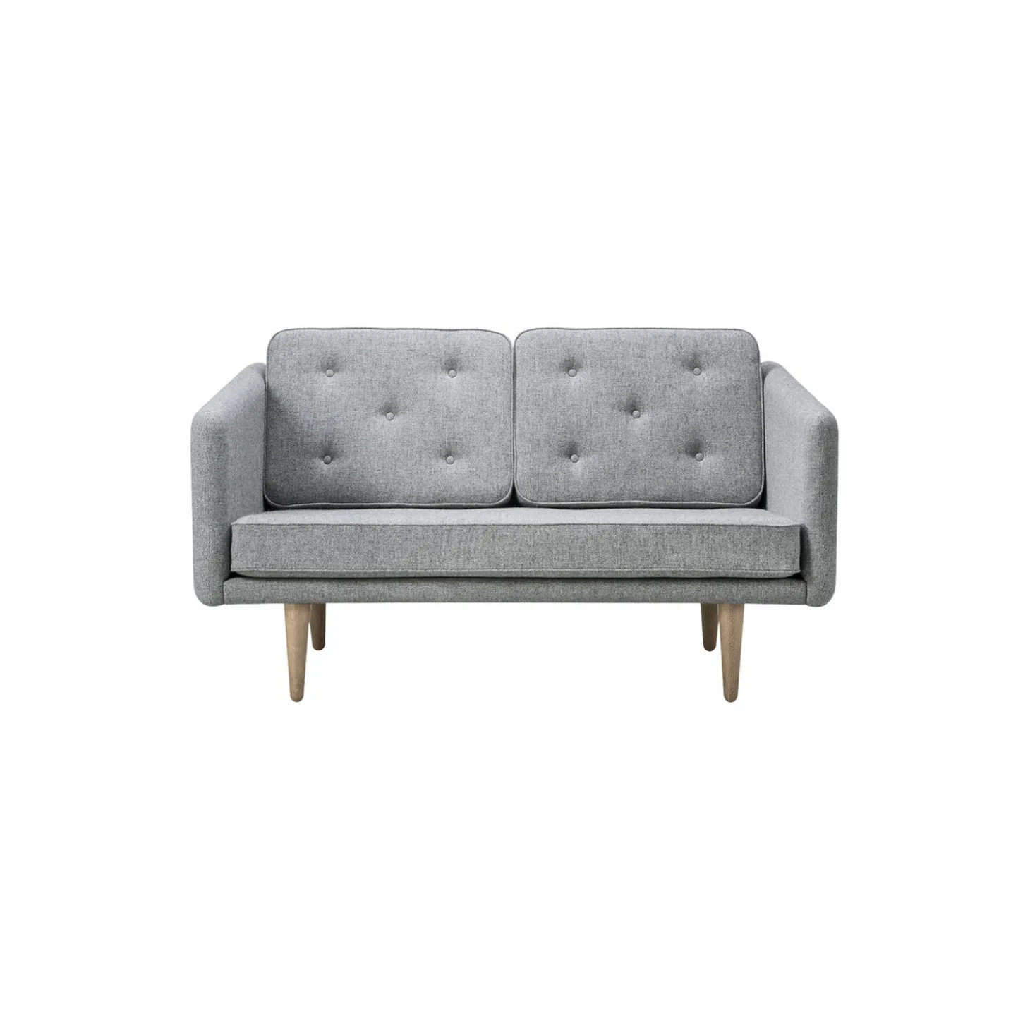 No. 1 2002 2 pers. sofa, grå/olieret eg